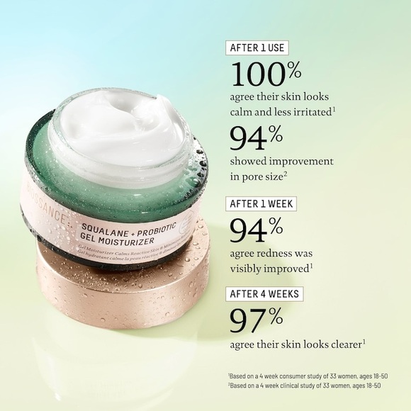 BIOSSANCE SQUALANE+PROBIOTIC GEL MOISTURIZER F/S 1.69 Oz. Brighten/Balance NIB! - Picture 9 of 14